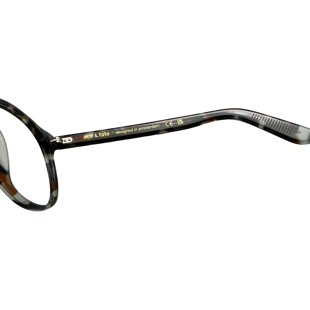 Ace & Tate Lily Volcano Tortoise Eyeglasses 52-19-145 Round Acetate Frames